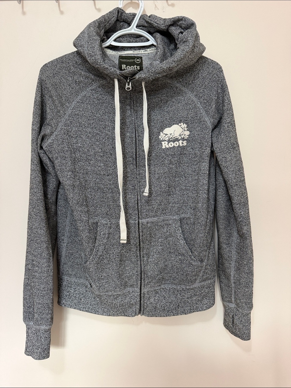 Roots Gray Full-Zip Hooded Utility Jacket